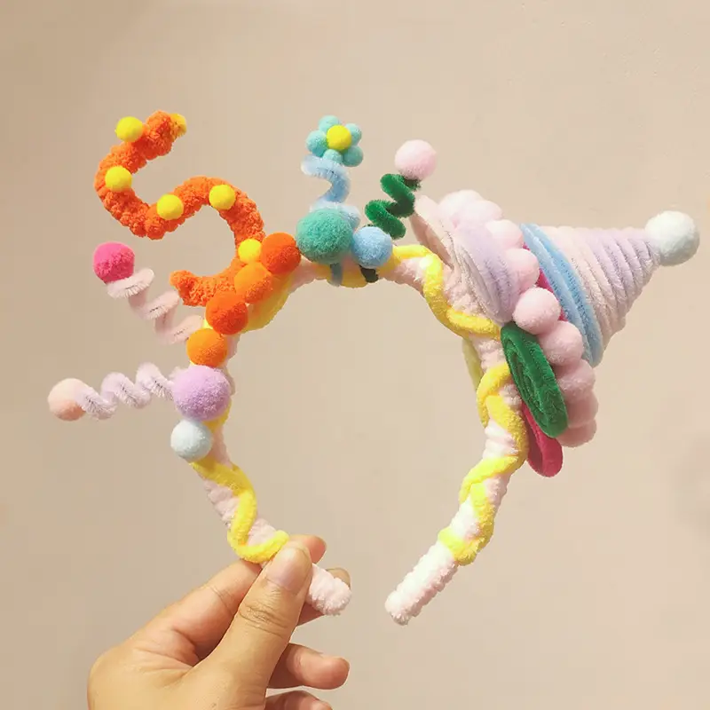 Kids Party Headband with Colorful Party Hat for 1-Year-Olds - Image 5