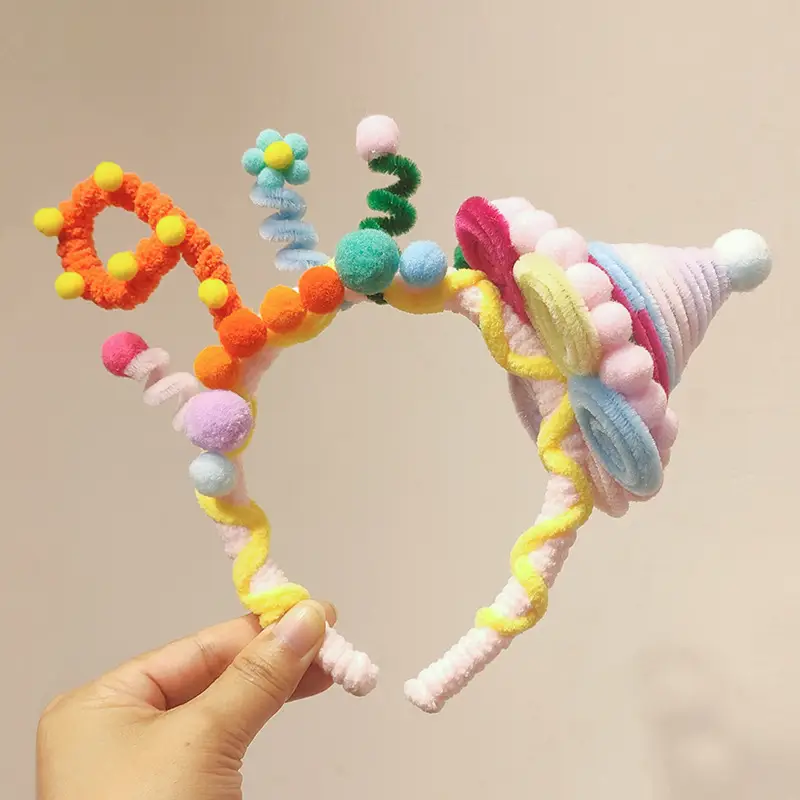 Kids Party Headband with Colorful Party Hat for 1-Year-Olds - Image 9
