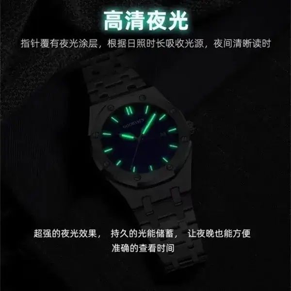 Men's Mechanical Watch with Blue Dial & Waterproof Design - Image 7