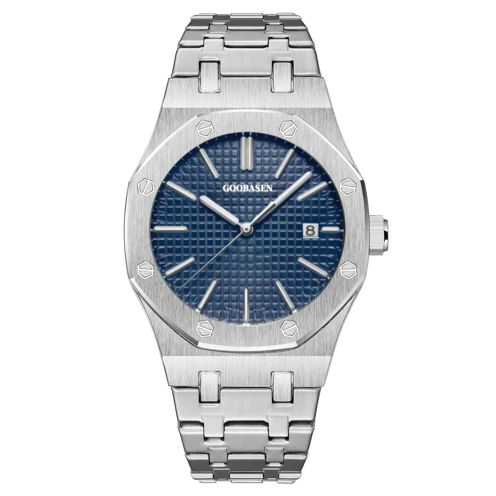 Men's Mechanical Watch with Blue Dial & Waterproof Design - Image 8