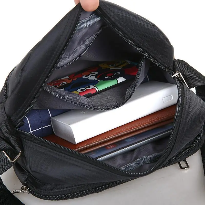 Men's Canvas Crossbody Shoulder Bag Brown