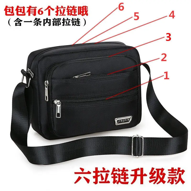 Men's Canvas Crossbody Shoulder Bag Brown — feature 15