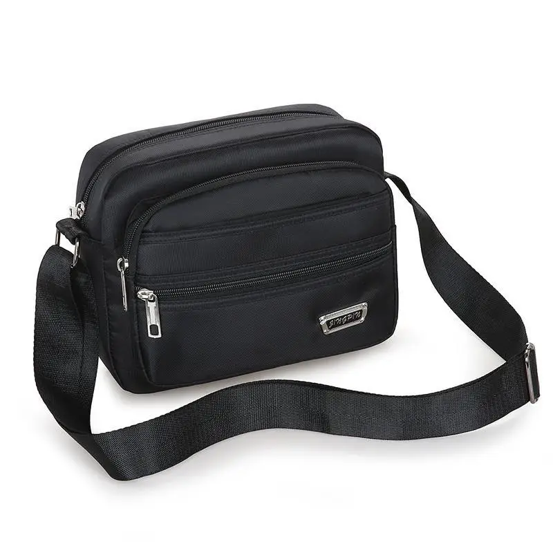 Men's Canvas Crossbody Shoulder Bag Brown — feature 17