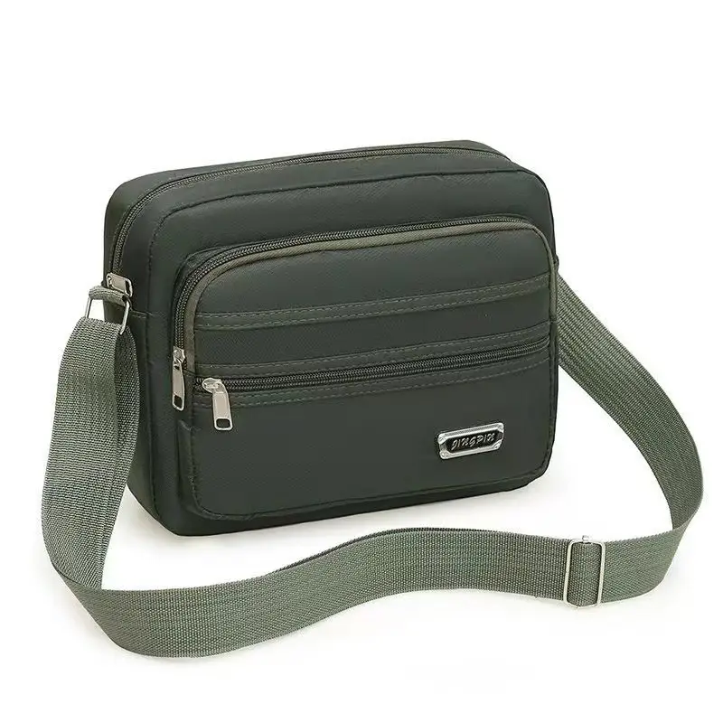 Men's Canvas Crossbody Shoulder Bag Brown