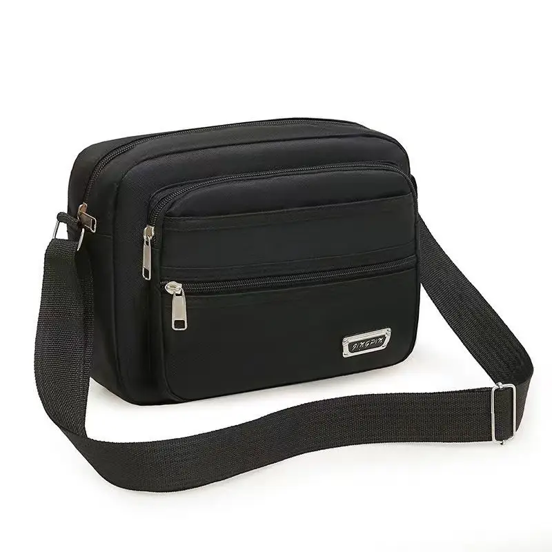 Men's Canvas Crossbody Shoulder Bag Brown