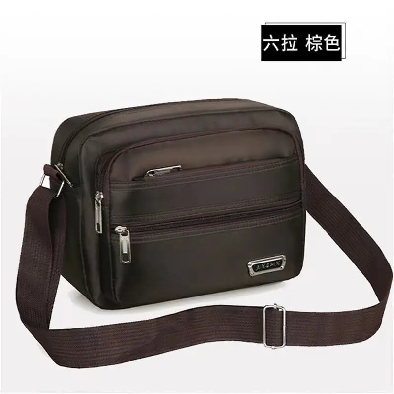 Men's Canvas Crossbody Shoulder Bag Brown