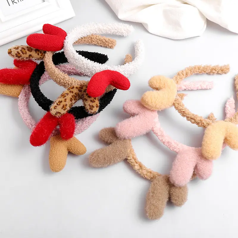 Plush Crab Ears Headband with Wool Laminated Design - Image 87