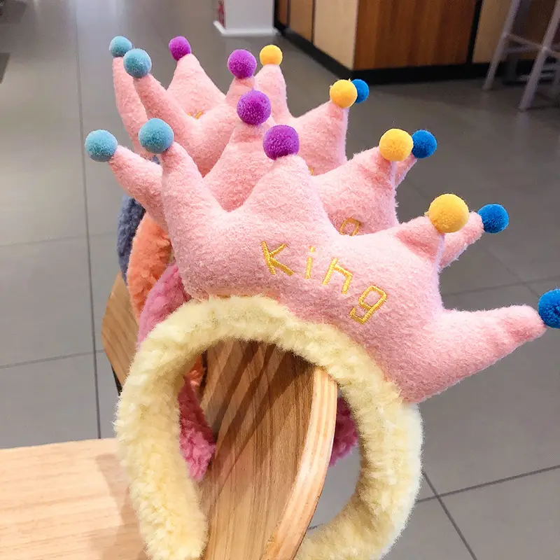 Plush Crab Ears Headband with Wool Laminated Design — feature 4