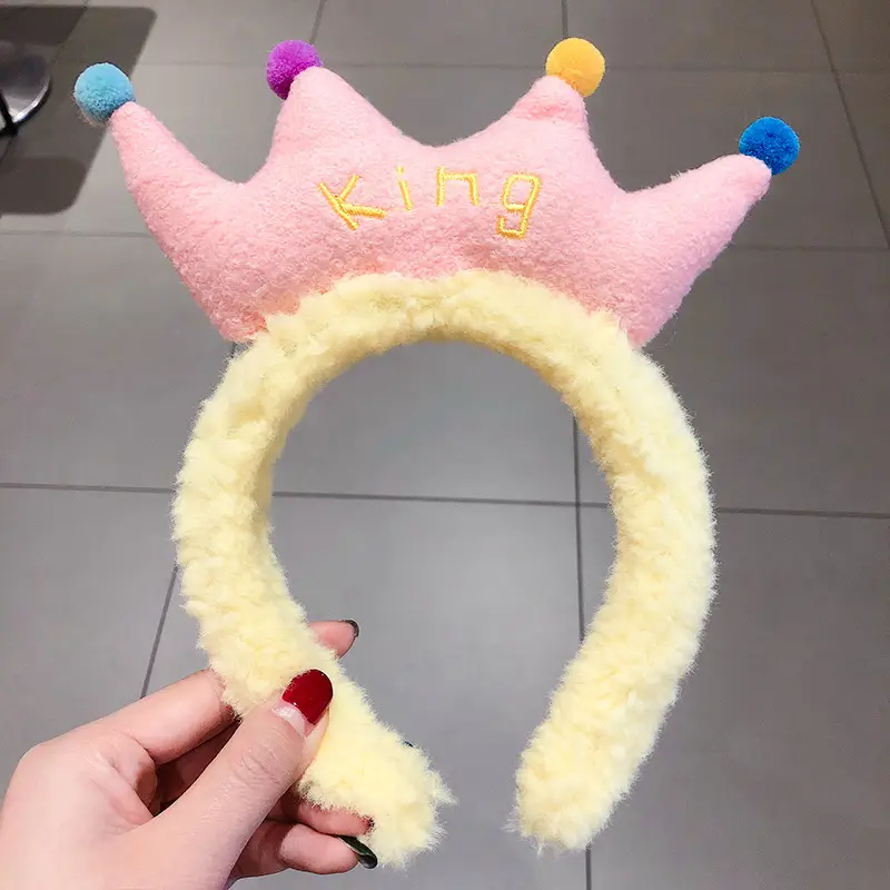 Plush Crab Ears Headband with Wool Laminated Design - Image 46
