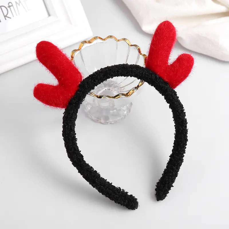 Plush Crab Ears Headband with Wool Laminated Design - Image 52