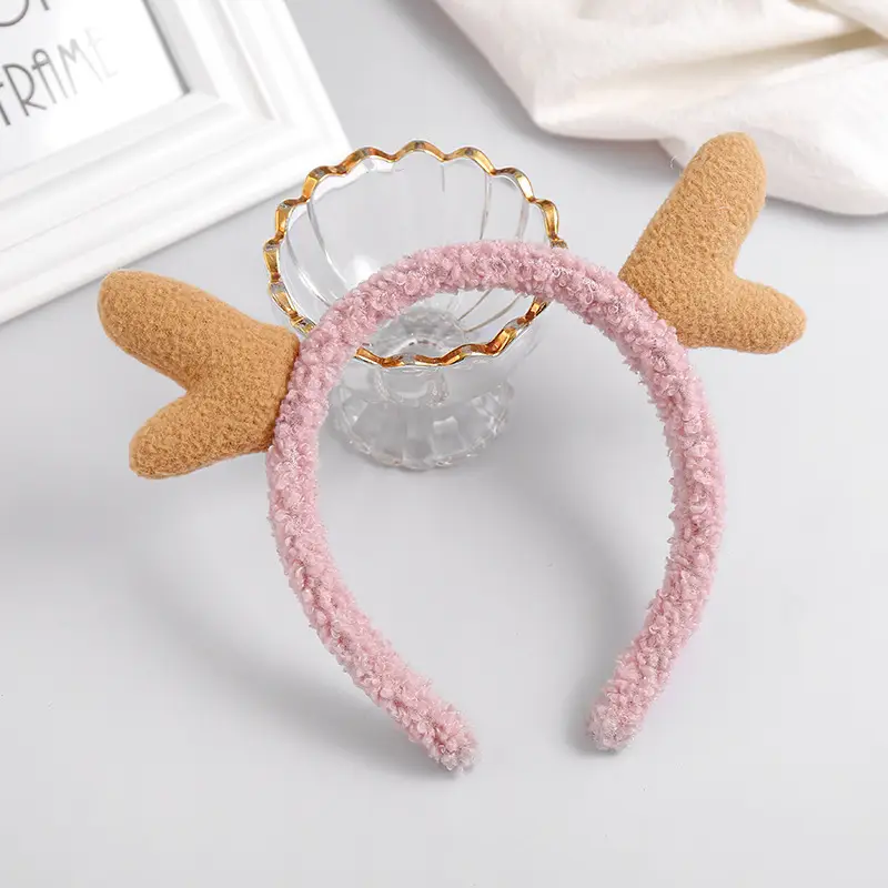 Plush Crab Ears Headband with Wool Laminated Design - Image 54