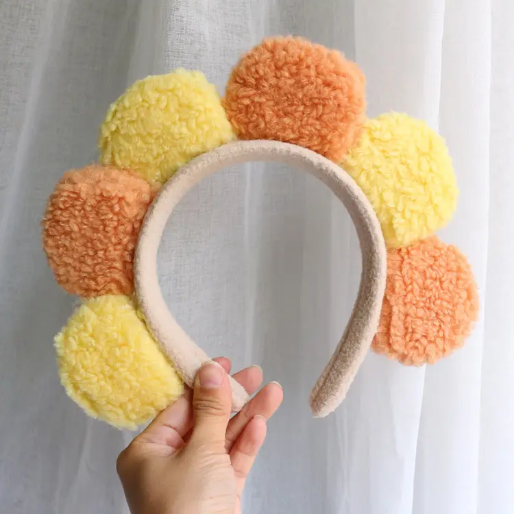 Plush Crab Ears Headband with Wool Laminated Design - Image 57