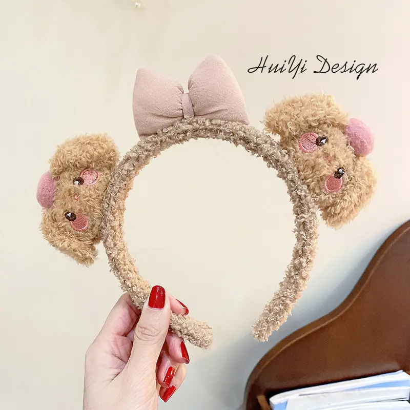 Plush Crab Ears Headband with Wool Laminated Design - Image 71