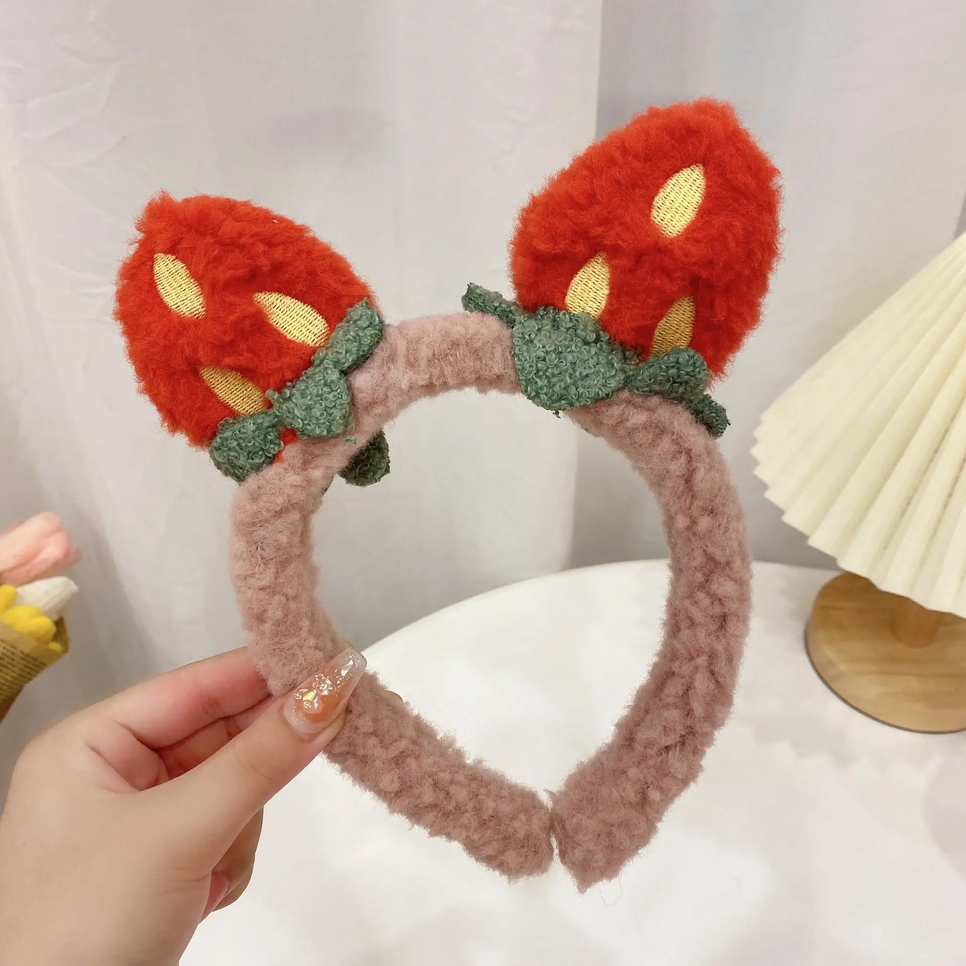 Plush Crab Ears Headband with Wool Laminated Design - Image 75