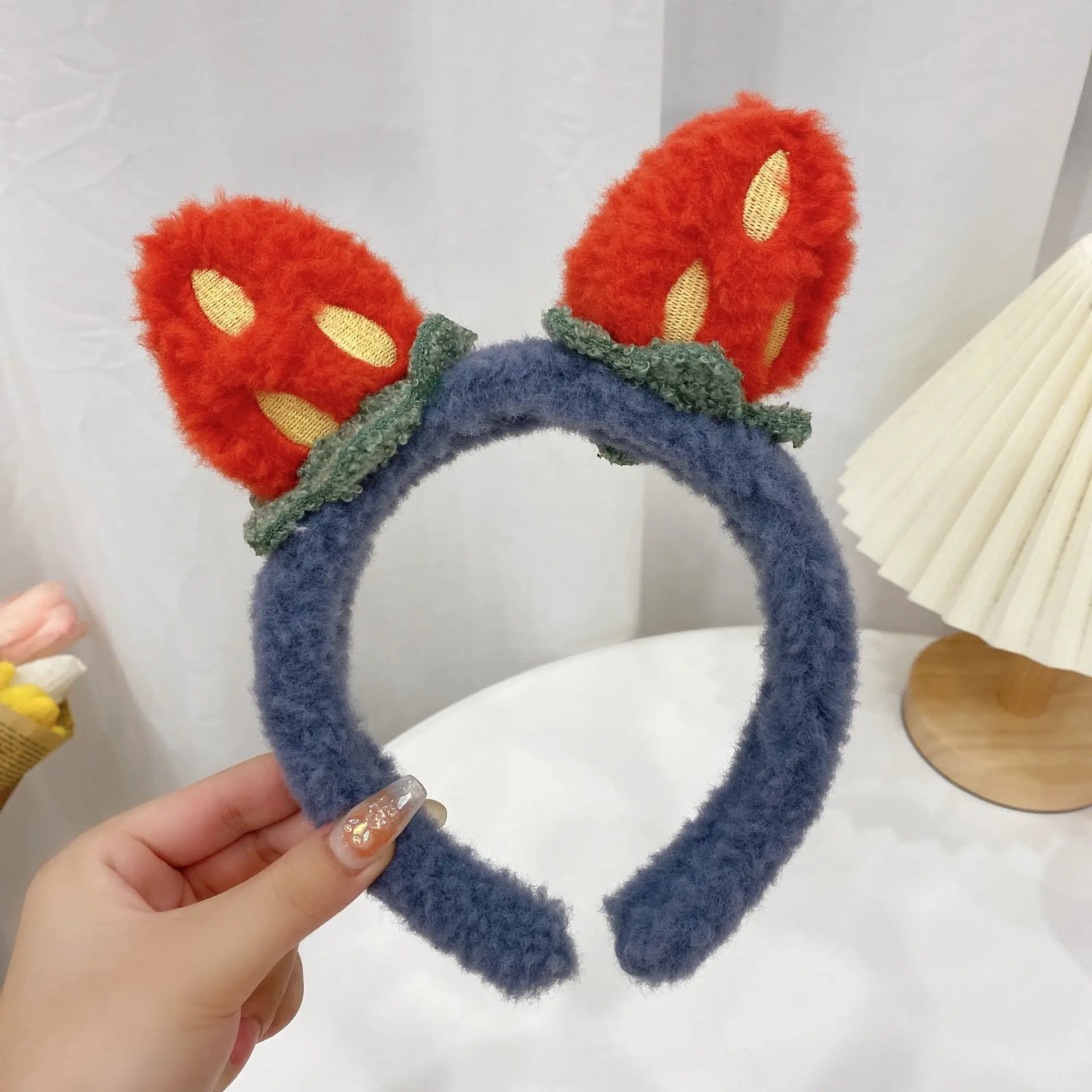 Plush Crab Ears Headband with Wool Laminated Design - Image 76