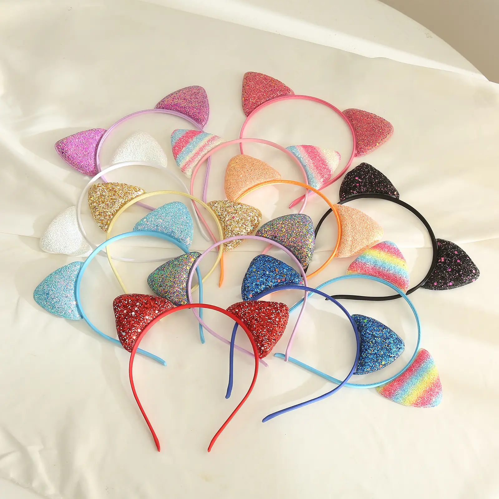 Cat Ears Headband Candy Color Sequins — feature 2