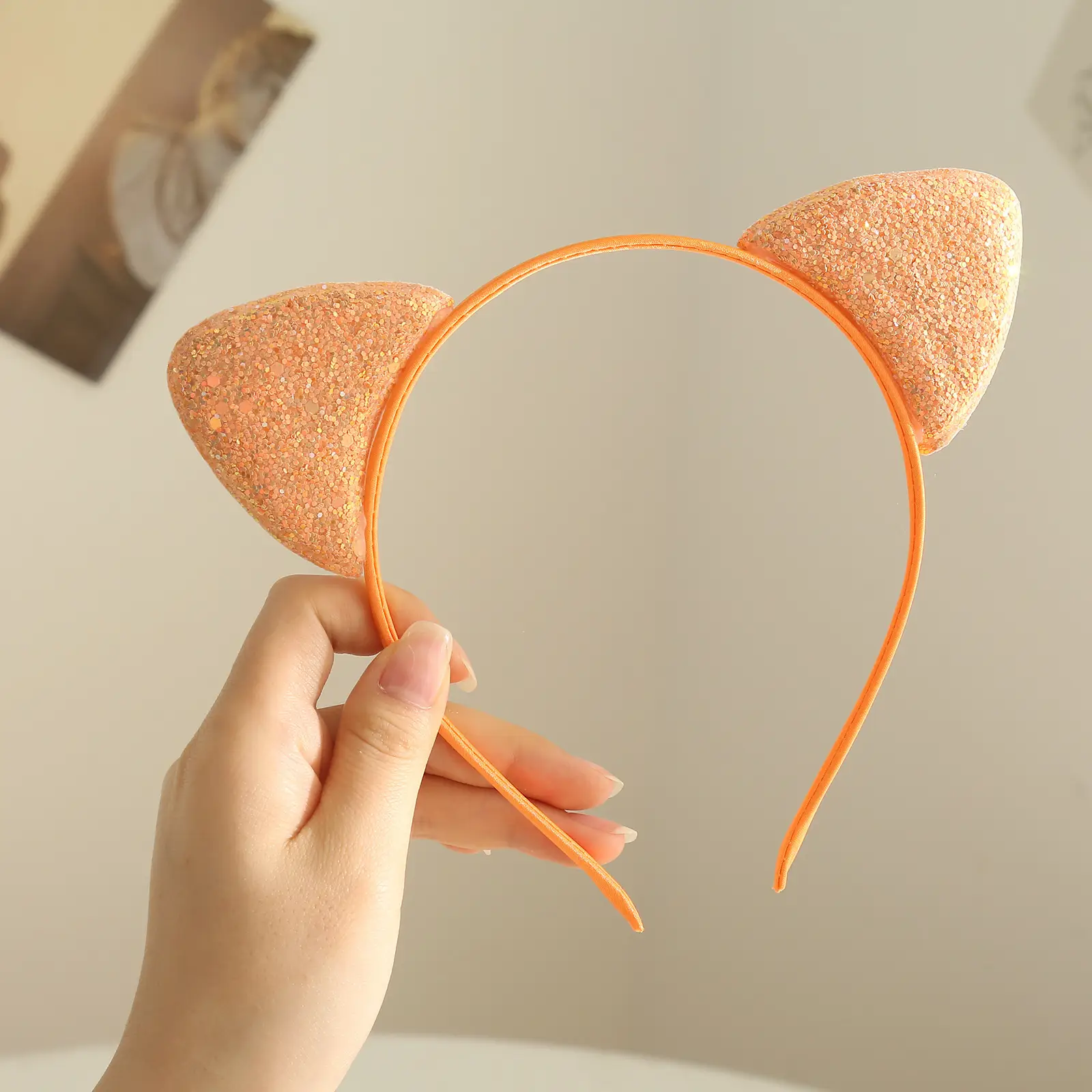 Cat Ears Headband Candy Color Sequins — feature 3