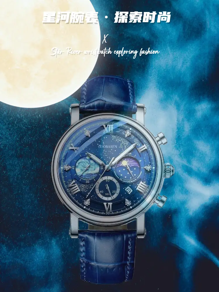 Gubosen Multi-Function Starry Sky Watch for Men — feature 2