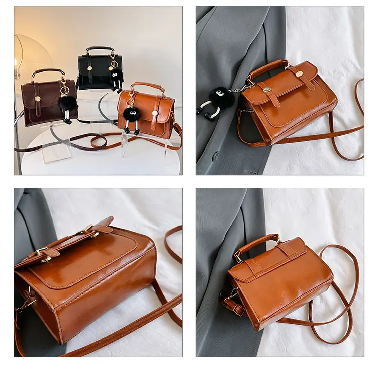 Women's Textured Shoulder Bag Brown New 2023 — feature 12