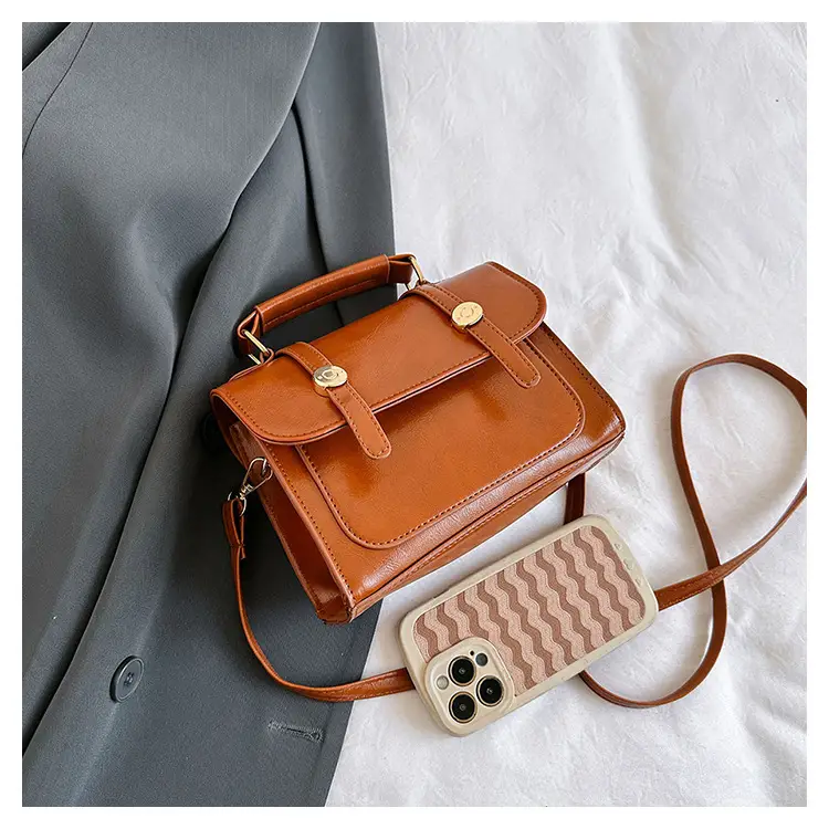 Women's Textured Shoulder Bag Brown New 2023 — feature 33