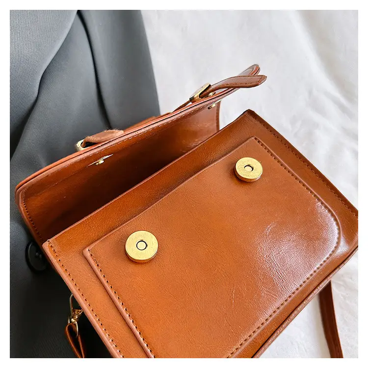 Women's Textured Shoulder Bag Brown New 2023 — feature 34