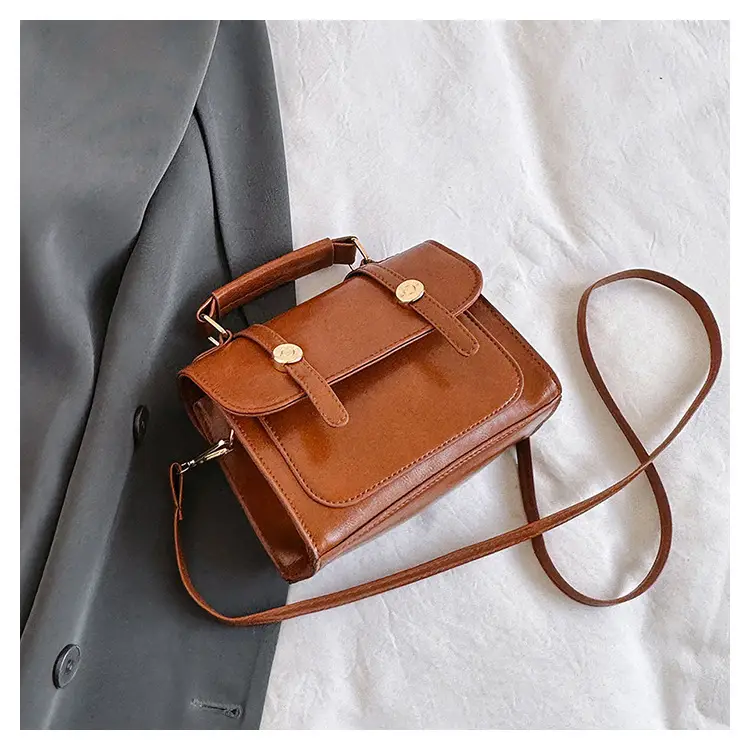 Women's Textured Shoulder Bag Brown New 2023 - Image 2