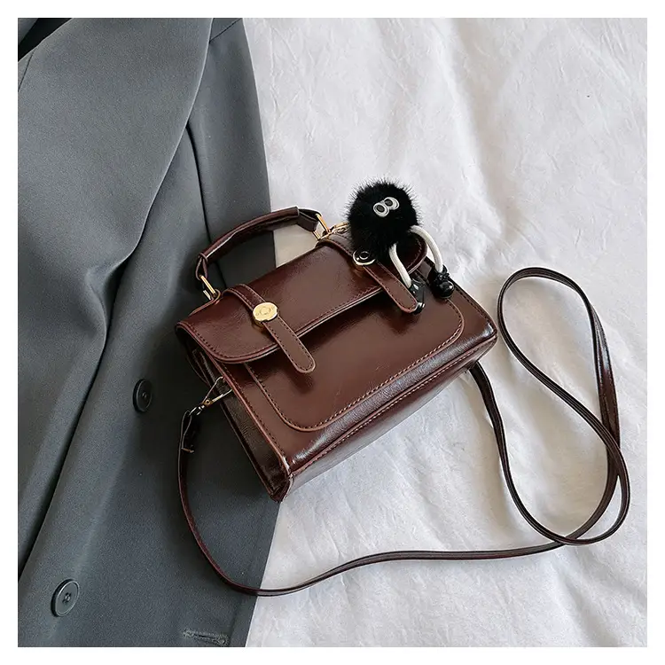 Women's Textured Shoulder Bag Brown New 2023 - Image 3