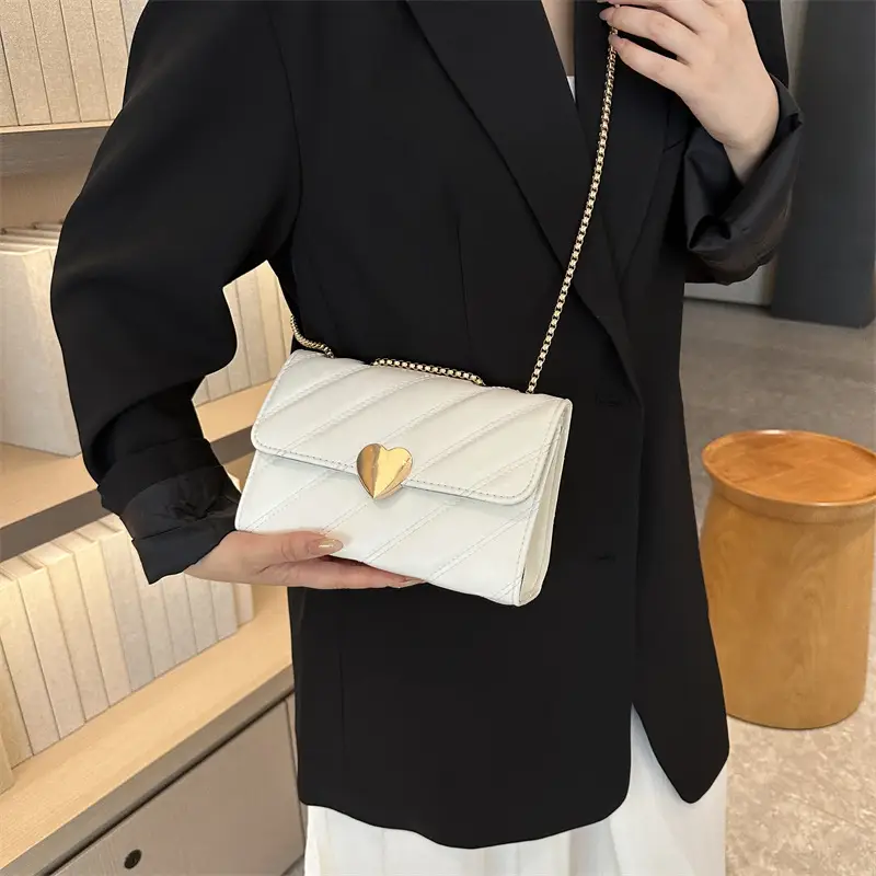 Beige Embroidered Crossbody Bag for Women 2023 Winter - Image 8