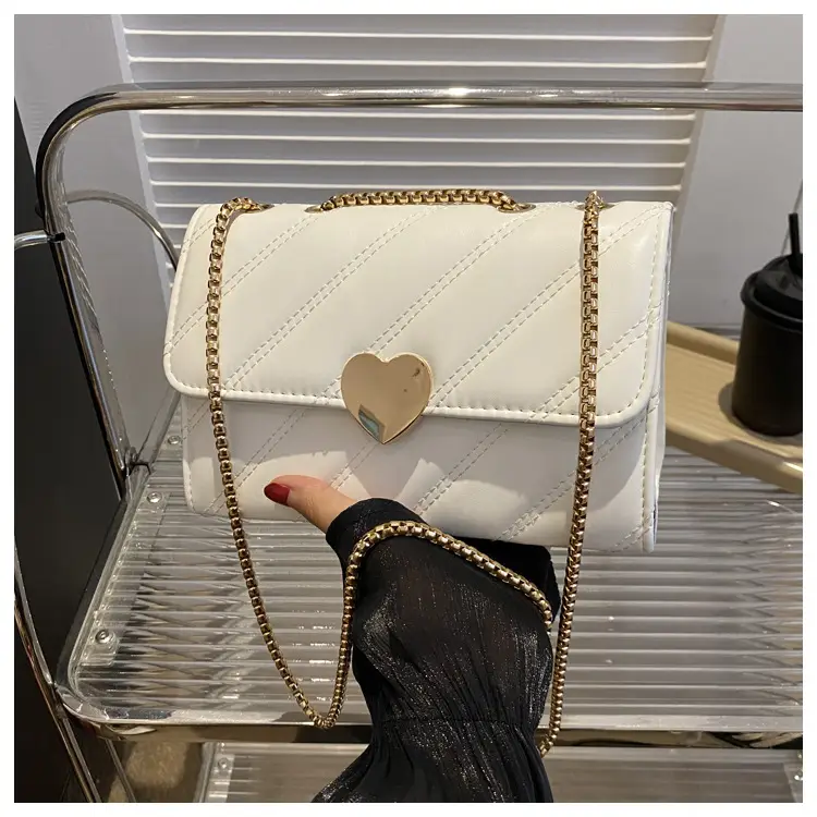 Beige Embroidered Crossbody Bag for Women 2023 Winter - Image 4