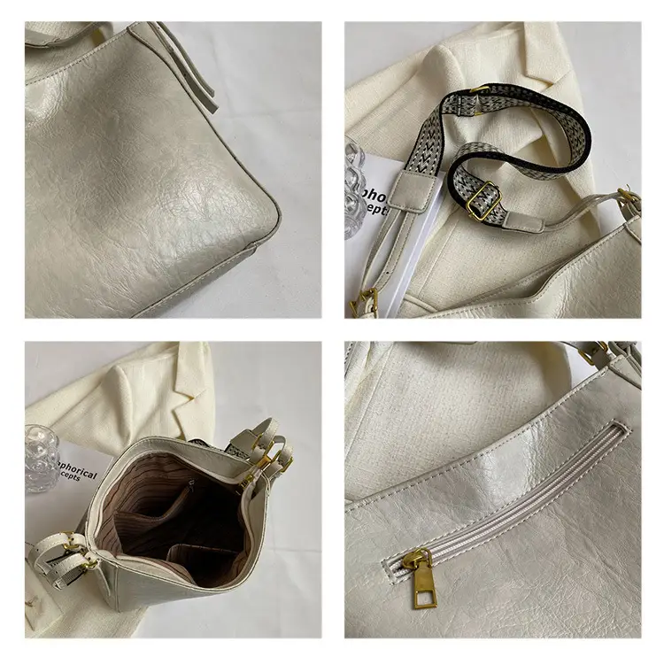 Women Crossbody Bag Brown Leather Autumn Winter New — feature 25