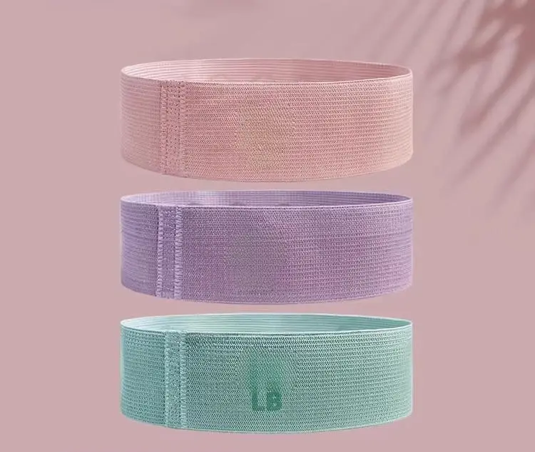 Yoga elastic band hip training fitness resistance band Pilates hip beauty band hip ring knitted band pounds stretch training