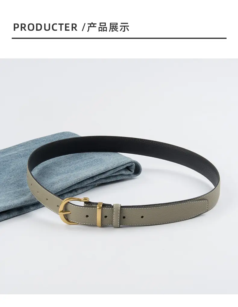 Light Pink Genuine Leather Belt for Women — feature 9