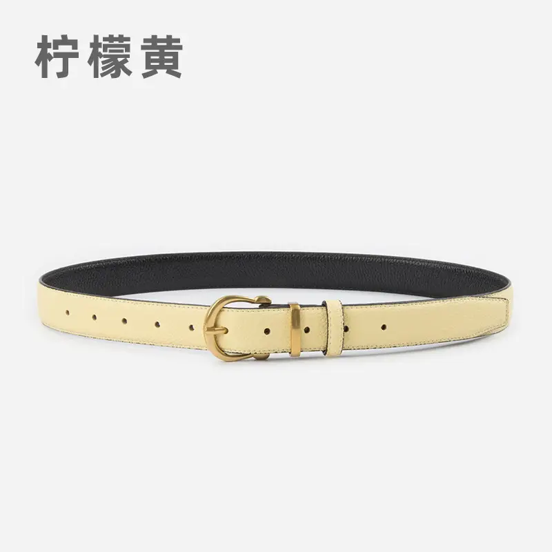 Light Pink Genuine Leather Belt for Women - Image 12