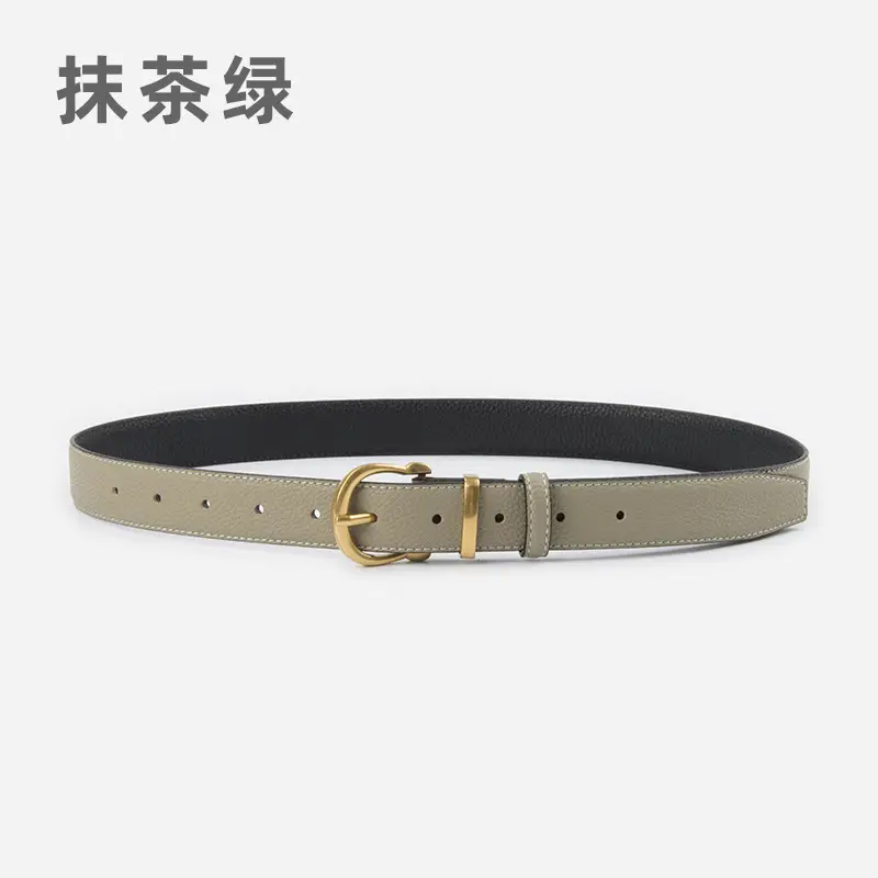 Light Pink Genuine Leather Belt for Women - Image 13