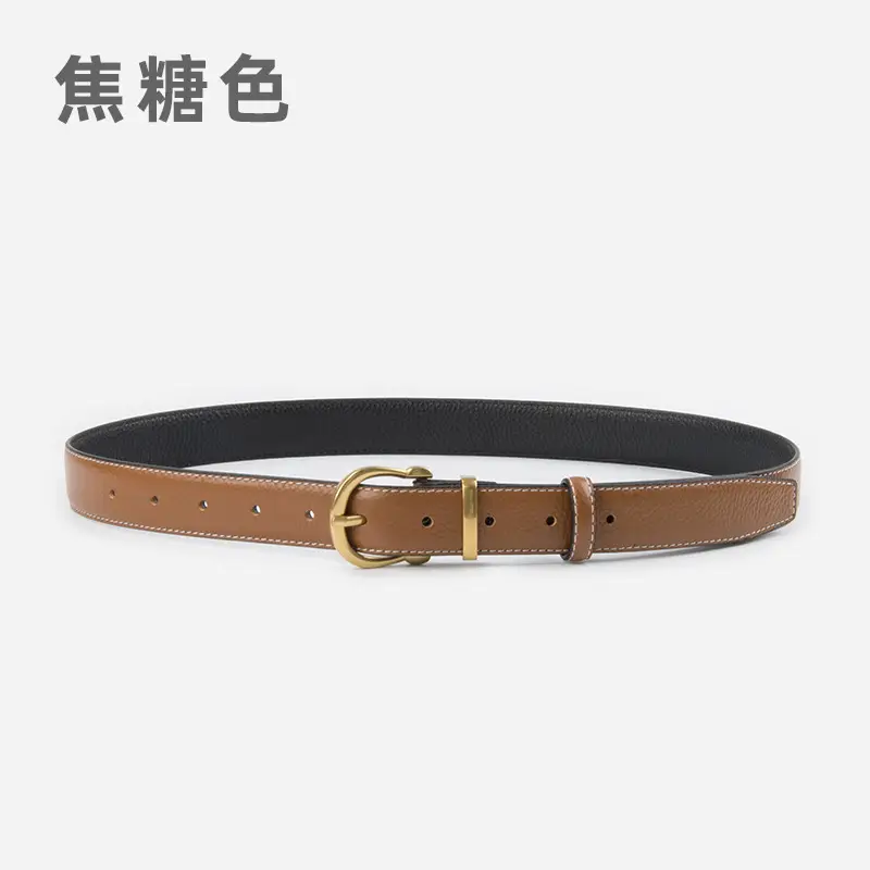 Light Pink Genuine Leather Belt for Women - Image 2