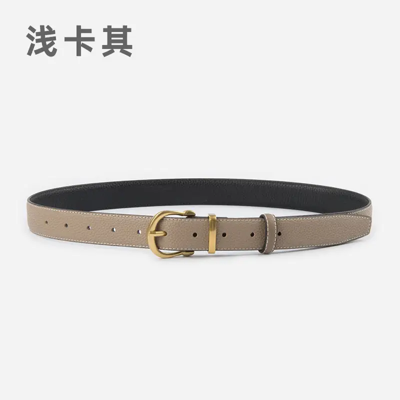Light Pink Genuine Leather Belt for Women - Image 3