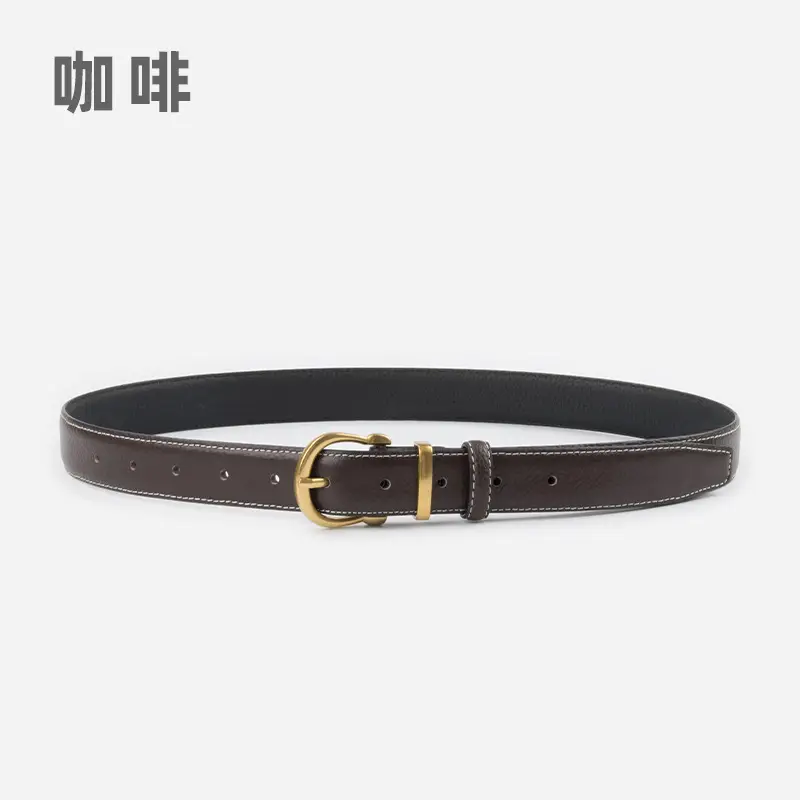 Light Pink Genuine Leather Belt for Women - Image 6