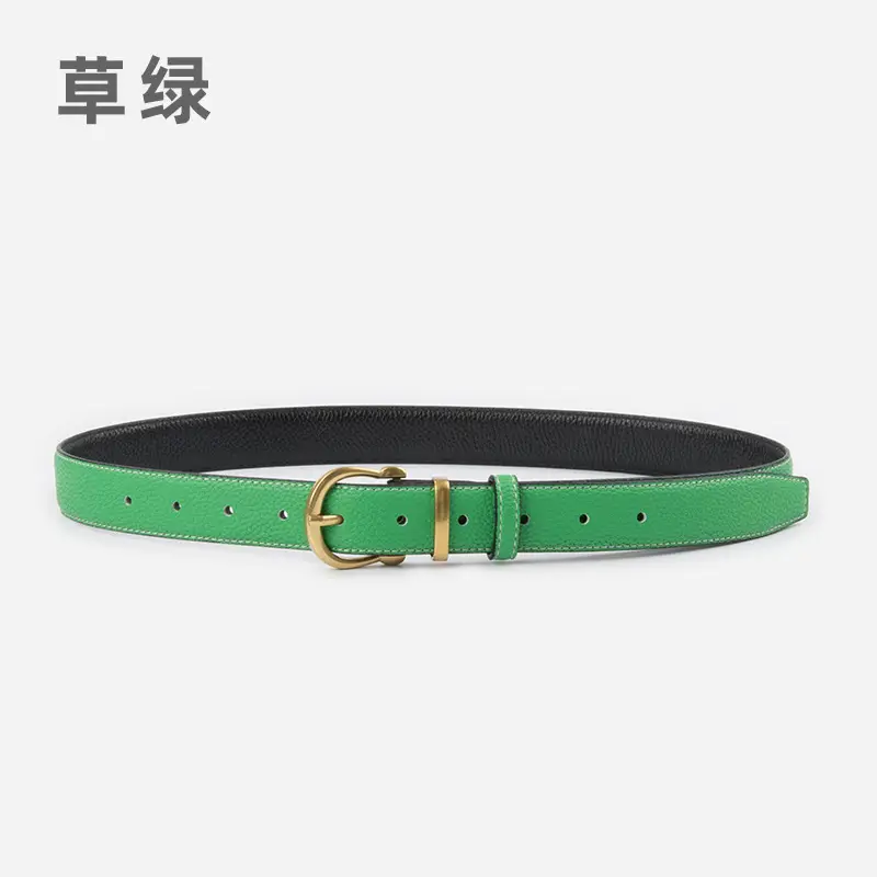 Light Pink Genuine Leather Belt for Women - Image 9