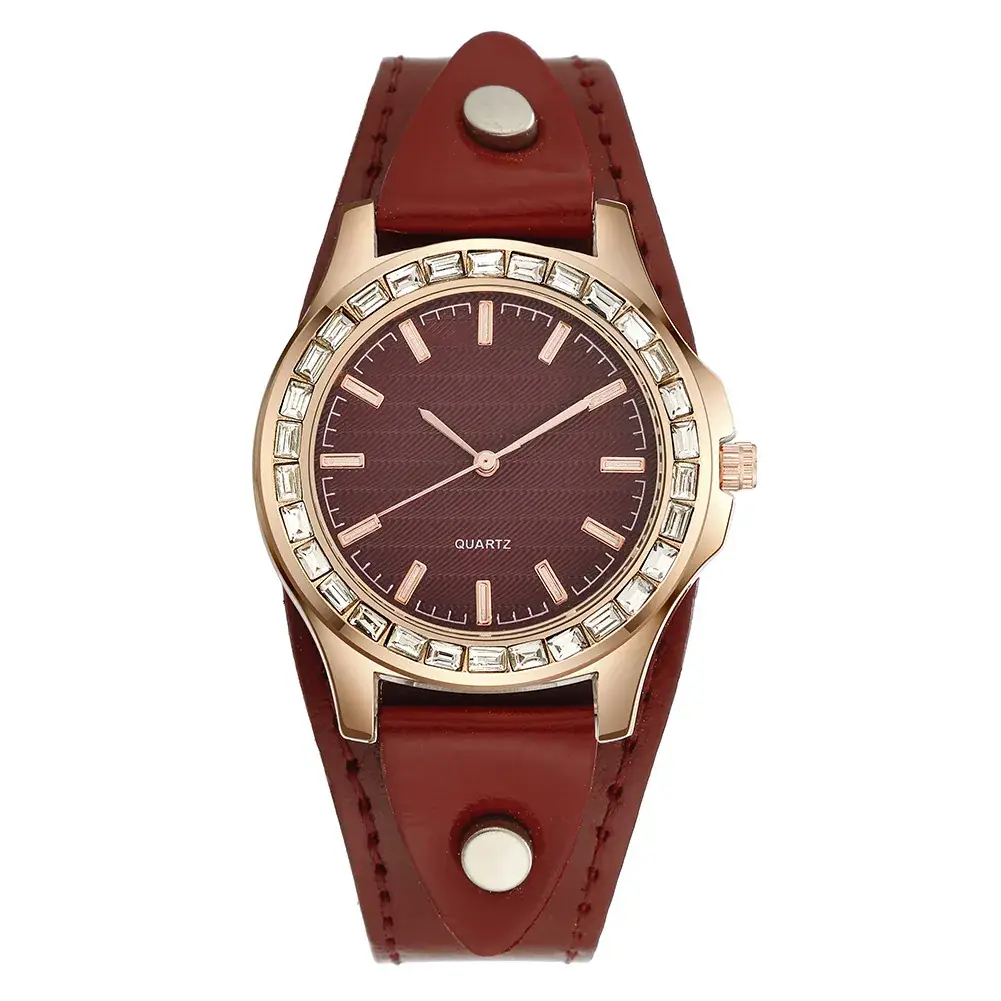 Elegant Rhinestone Scale Quartz Watch for Women