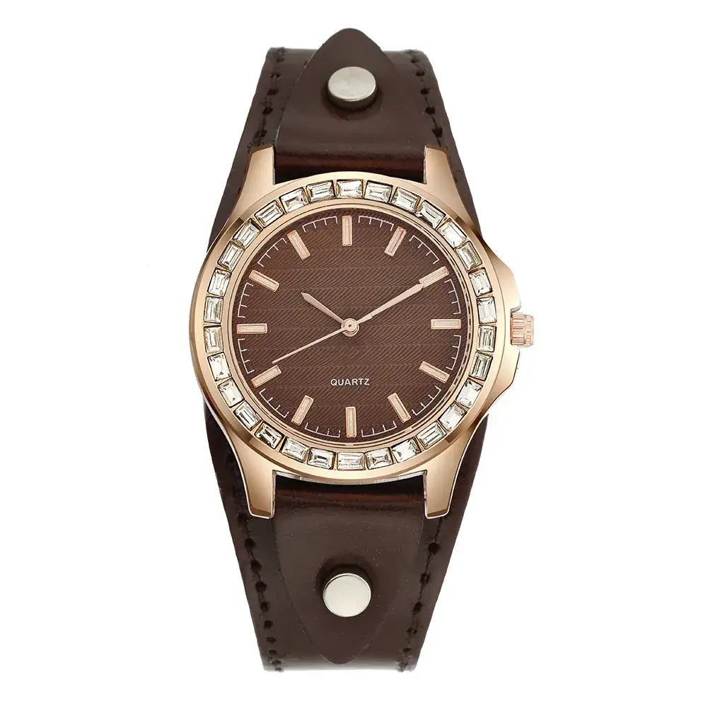 Elegant Rhinestone Scale Quartz Watch for Women