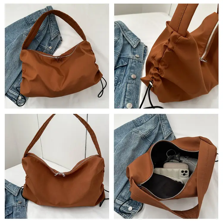 Brown Nylon Shoulder Bag for Women 2023 Winter — feature 6