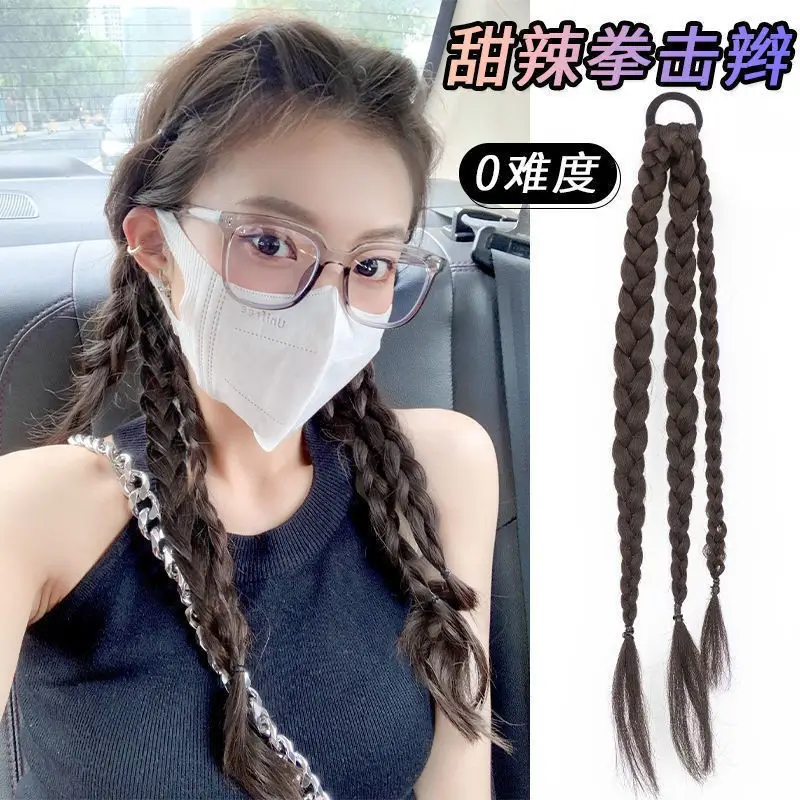 Natural Hair Ring Ball Hair Flower Rubber Band Elastic Straight Hair Ring Hair Rope Ball Head Hair Increase Wig Hair Accessories - Image 16