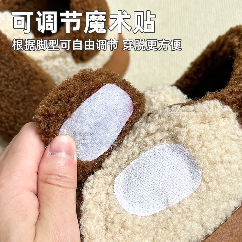 Nanbowan vintage lambswool cotton slippers women's winter home warm thick bottom non-slip outer wear cotton slippers women - Image 5