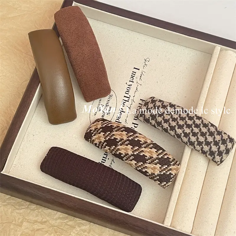 Autumn Winter Houndstooth Hair Clips for Women — feature 10
