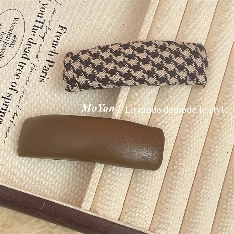 Autumn Winter Houndstooth Hair Clips for Women — feature 4