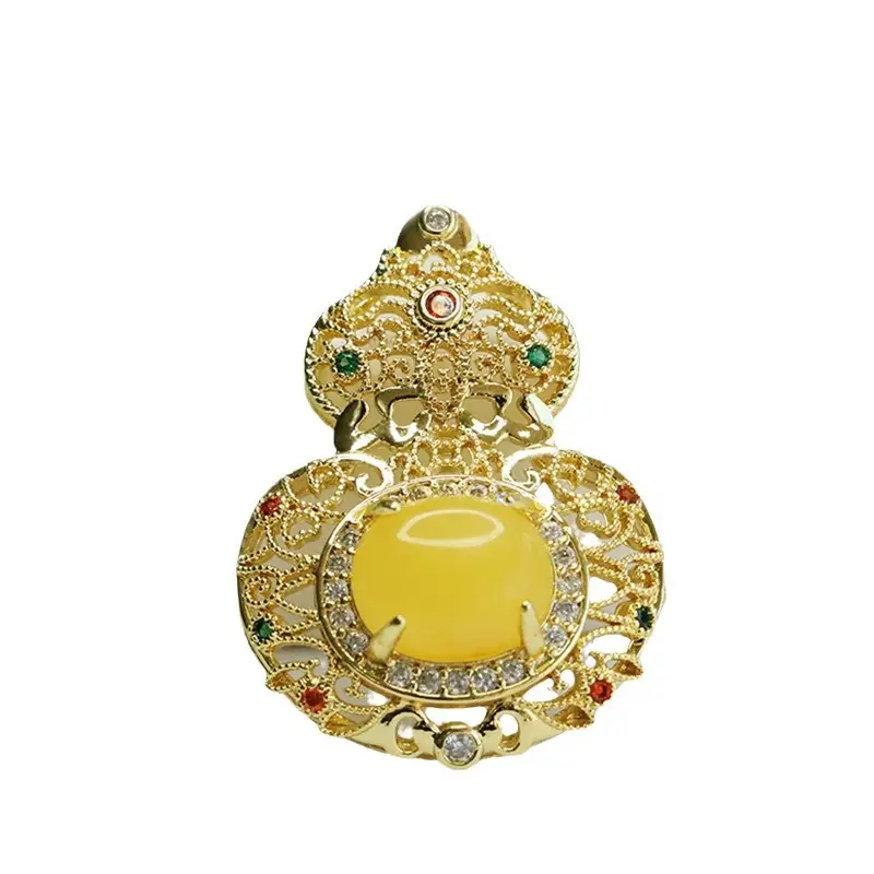Aiyu Yellow Honey Amber Necklace Ethnic Wholesale Dropshipping - Image 6