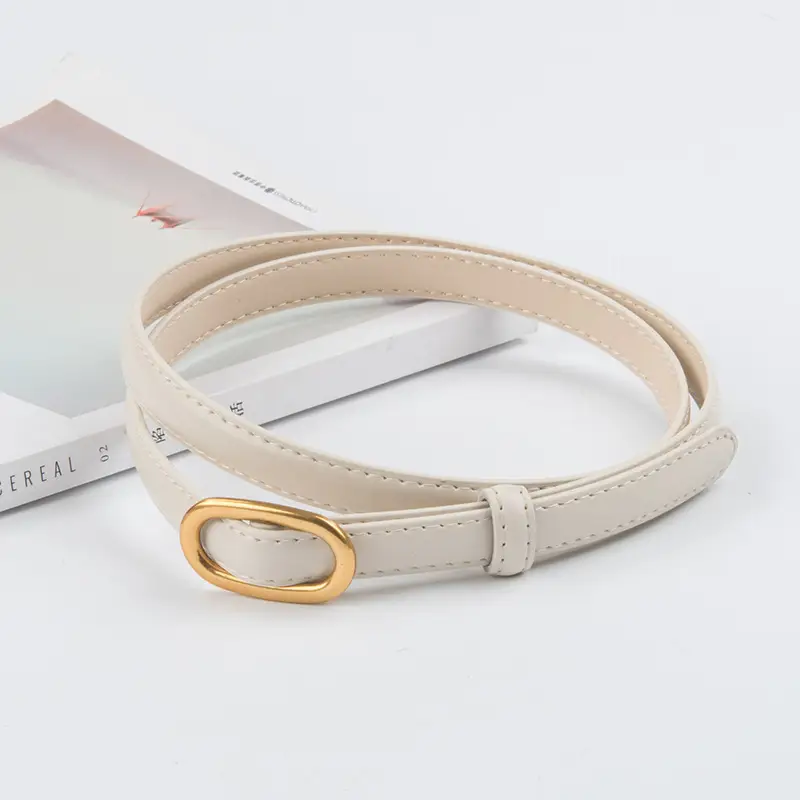 Women's Thin Brown Genuine Leather Belt 2023