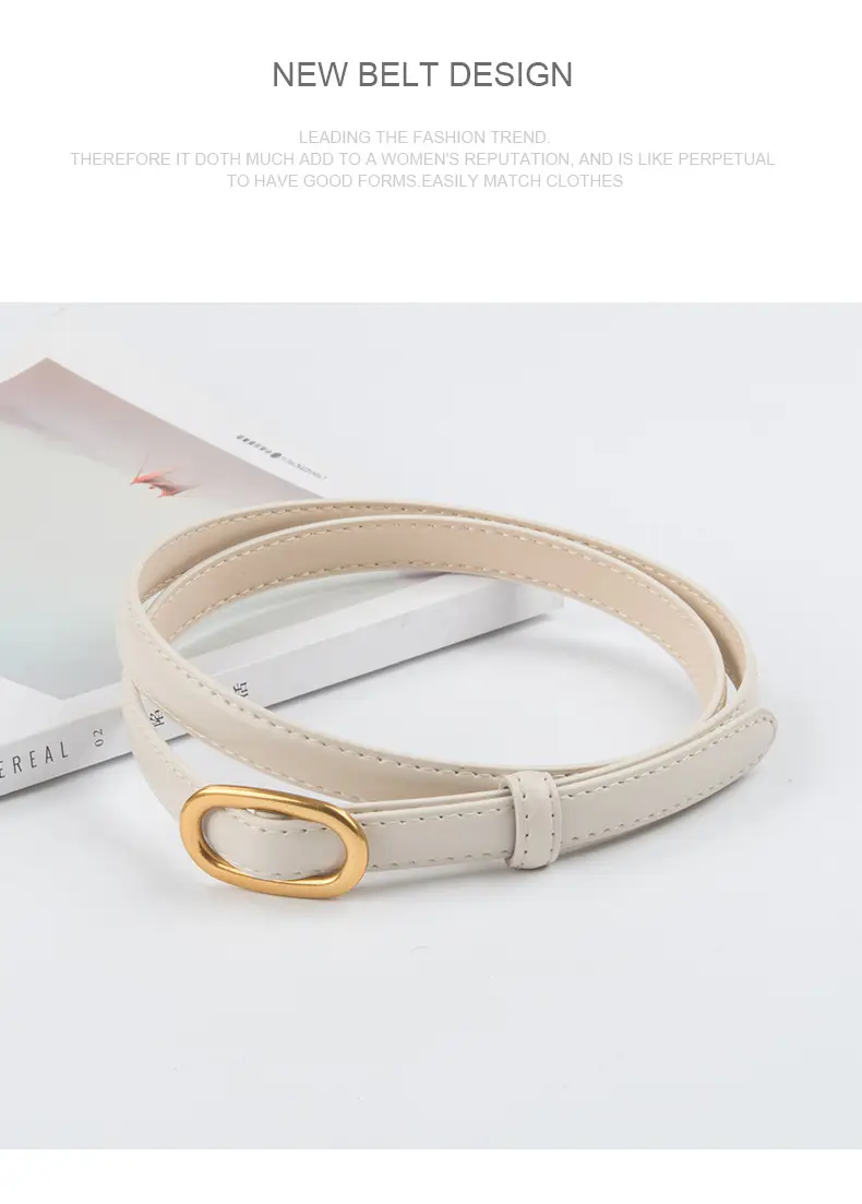 Women's Thin Brown Genuine Leather Belt 2023 — feature 13