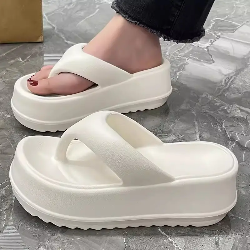 Squishy and Bouncy Feeling Sandals for Women in Summer Internet Celebrity 2023 New Heightening Thick-Soled Flip-Flops for Beach Non-Slip Outer Wear - Image 6