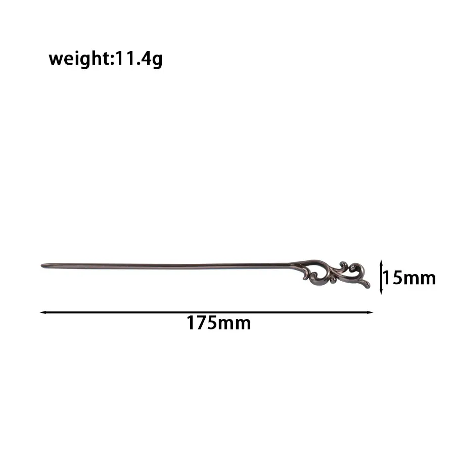 Minimalist Hairpin with Ribbon Design, High-End Metal, Wholesale Hanfu Accessories - Image 2